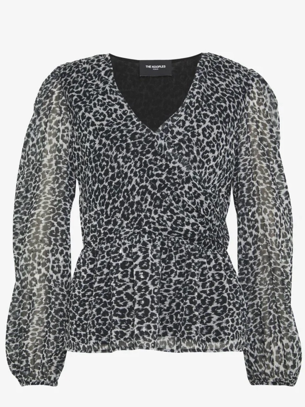 The Kooples Paris | Leopard Print Peplum Blouse